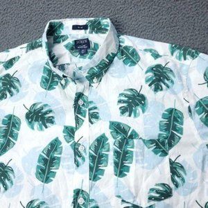 J. Crew Slim Flex Washed Button Shirt Mens XL Short Sleeve Multicolor